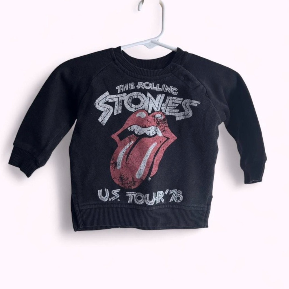 The Rolling Stones Black Kids Crewneck Sweatshirt
